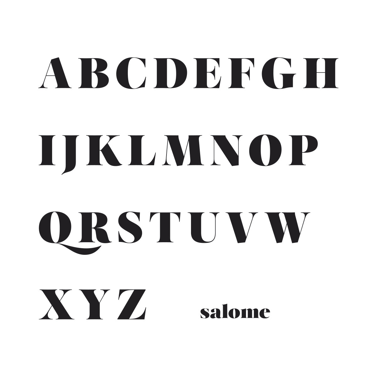 House Name-2 Lines-Salome.